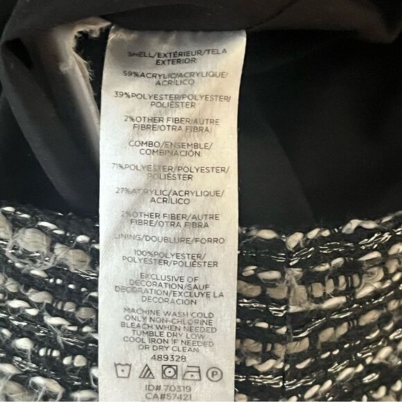 Ann Taylor LOFT Tweed Black/White Skirt Size 4P - Picture 6 of 6